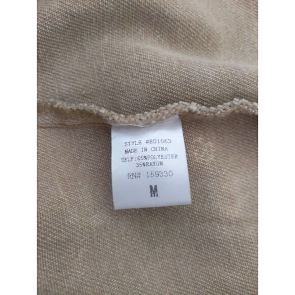 Denim Jean Jacket Western Hippie Fringe Size M - Picture 7 of 8